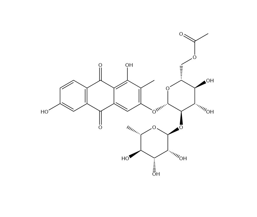 1,3,6-三羥基-2-甲基蒽醌-3-O-α-鼠李糖-（1→2）-β-D-（6’-O-乙?；?葡萄糖苷|87686-87-1